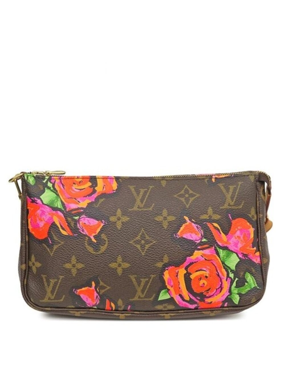 Louis Vuitton Pouch Pochette Accessoires Monogram Canvas Gold Handbag